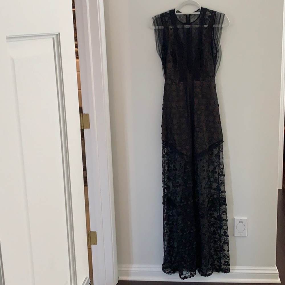 Alexis long lace dress